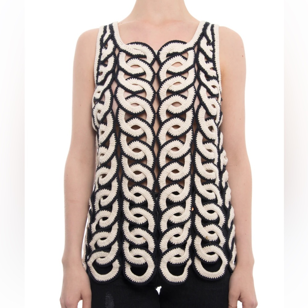 Chloe circular crochet tank top L